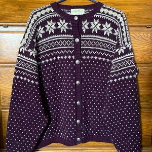 Eddie Bauer Wool Blend Button Up Cardigan size Medium